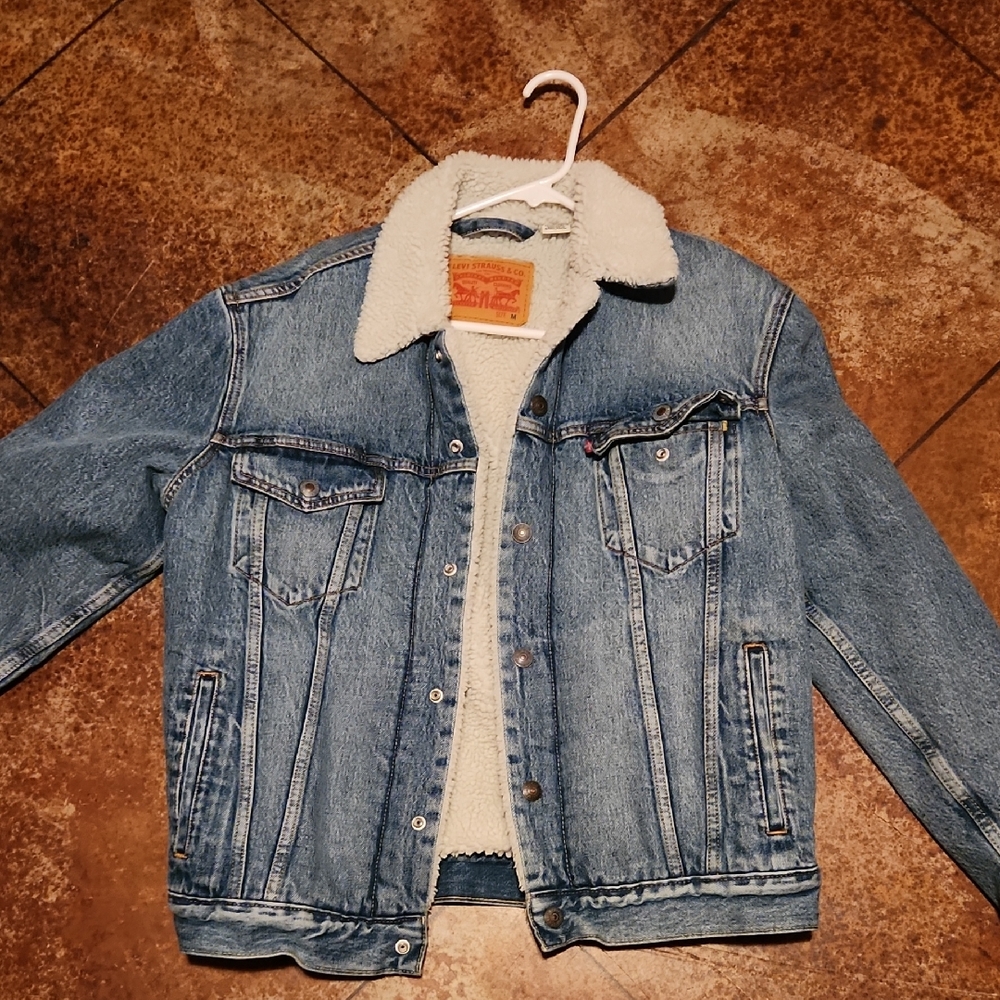 Levi's Light Blue Denim Jacket with Cream Lining
